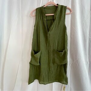 🆕 NWT 🌻☀️⛱️Cupshe olive green cover up with two pockets S